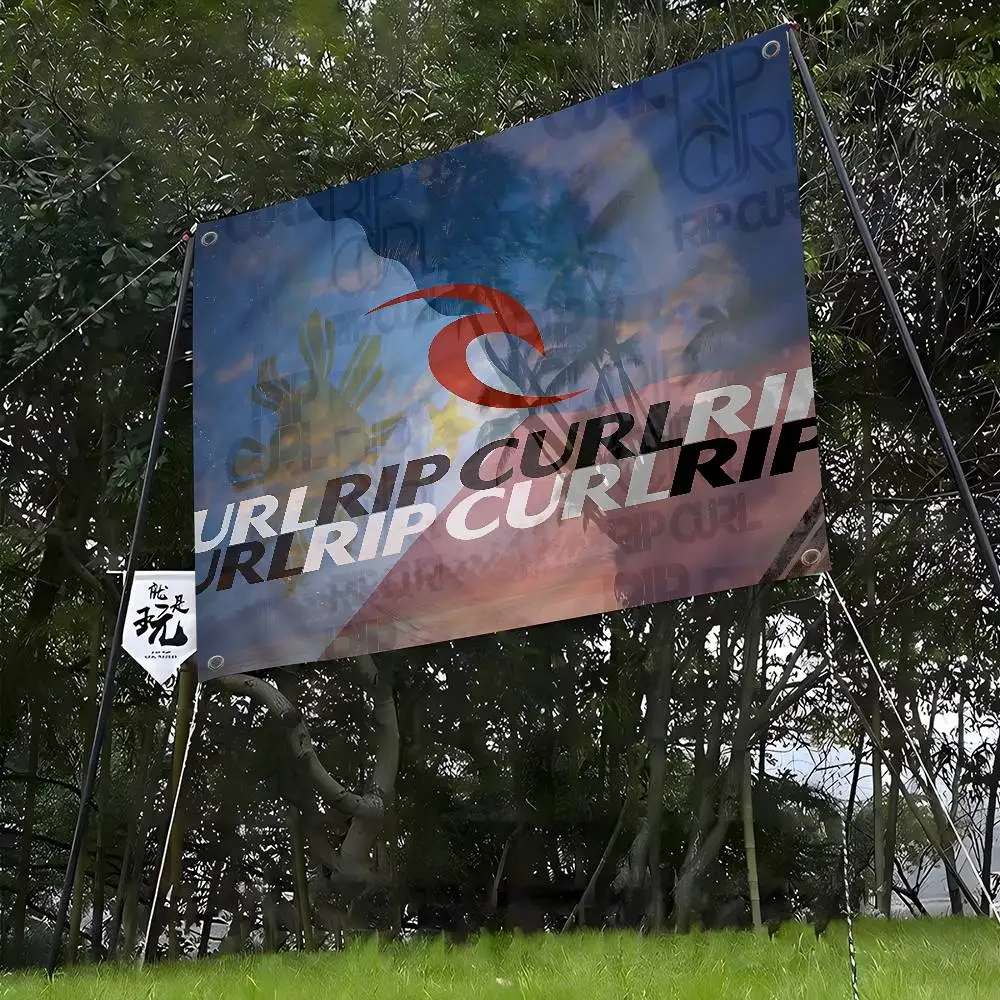 R-Ripcurl Surf Large Size Flags Printing Patterns Interesting Birthday Party Decorations Banner