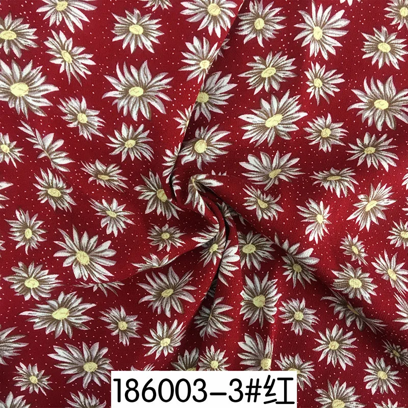 1 meter X 1.4 meter Digital Print Viscose Fabric Dress Material Rose Floral Poplin telas por metro tissu de luxe 2022