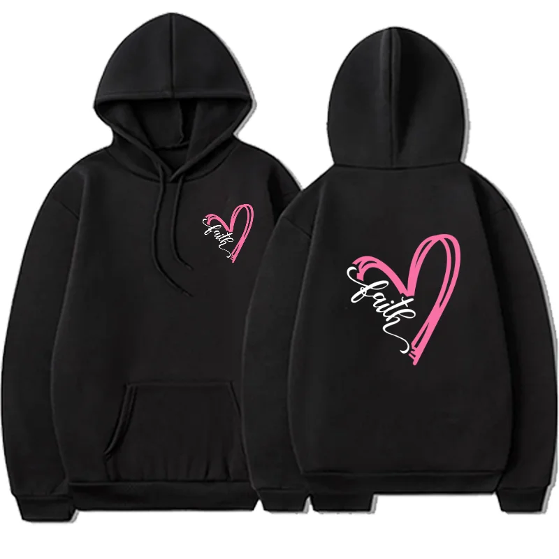 2024 Jesienne bluzy z kapturem New Love Pattern w jednolitym kolorze, niezbędne do codziennych i wszechstronnych dojazdów do pracy, klasyczne bluzy z długim rękawem i kapturem