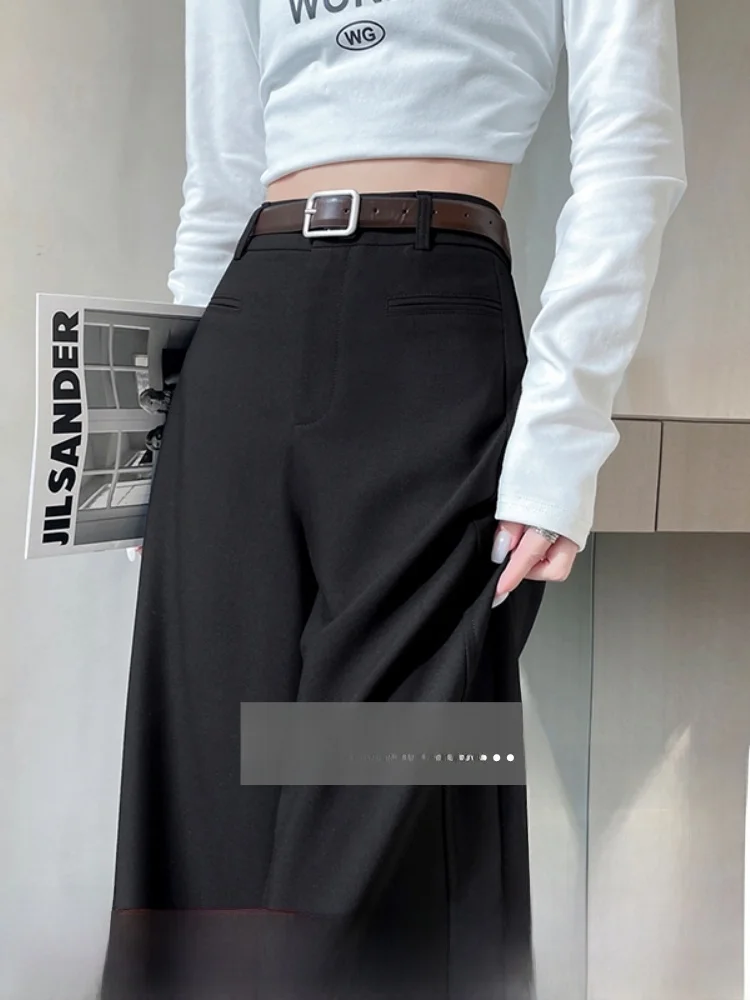 

Женские повседневные брюки Bla с узкими прямыми штанинами, длиной в пол, с высокой талией, с декоративными карманами, удобные для поездок на работу