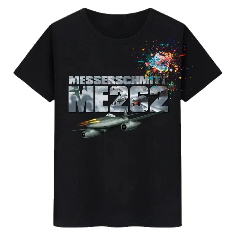 Germany Aircraft Airplane MESSERSCHMITT ME 262 T Shirt Cotton O-Neck Short Sleeve Men's T Shirt New Size S-3XL