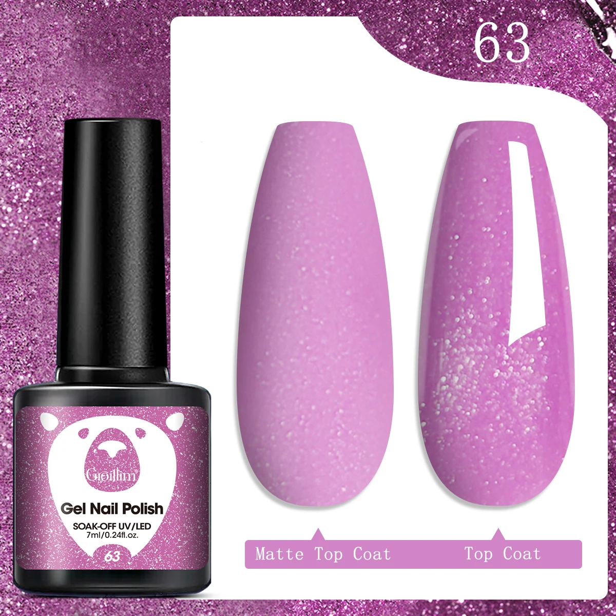 Nuovo smalto per unghie in tinta unita 0,24 once * conduzione di calore per unghie singole, ad alta durata dell'acqua, per uso in salone di bellezza per unghie fai da te