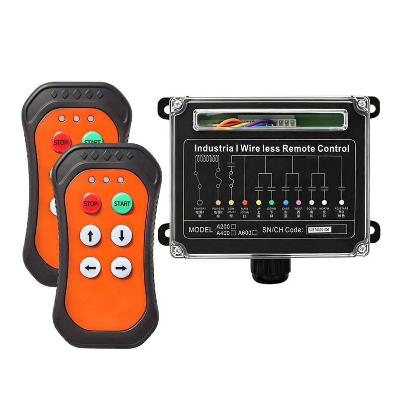 A400 4 Keys Single Speed Industrial Wireless Radio Crane Remote Control Switches Hoist Truck Crane Lift Controller