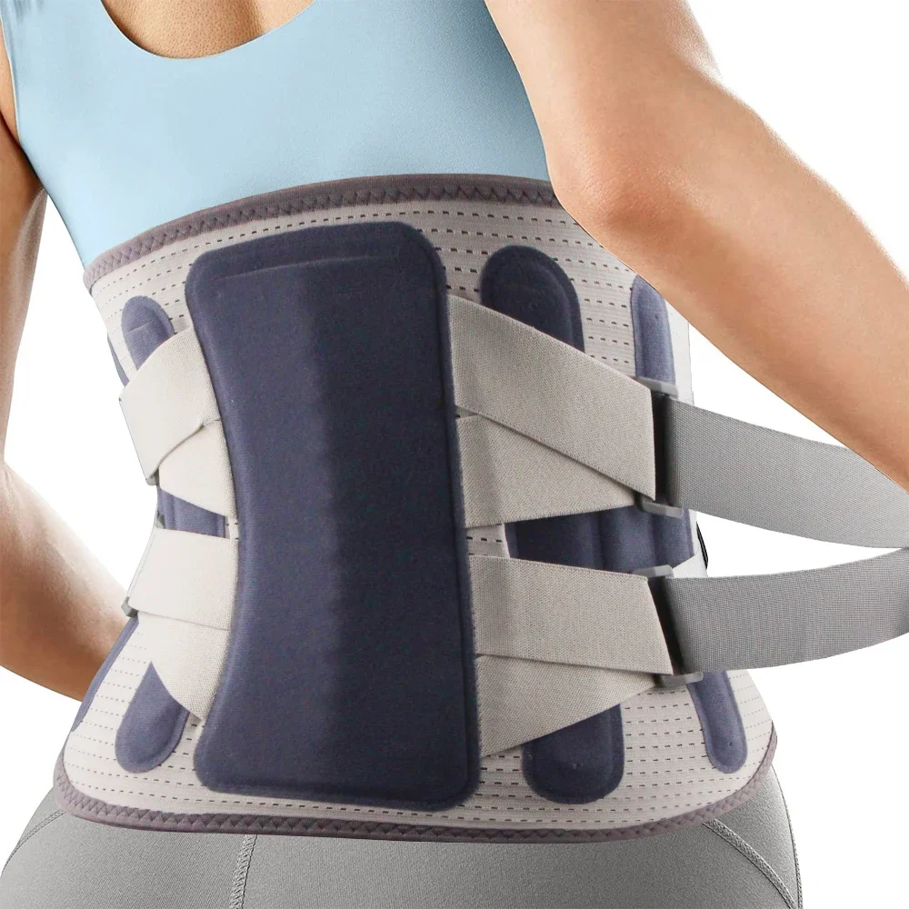 Back Brace with 8 Support Belt for Women & Men, Lower Back Support with Large Area Aluminum Support for Herniated Disc, Sciatica