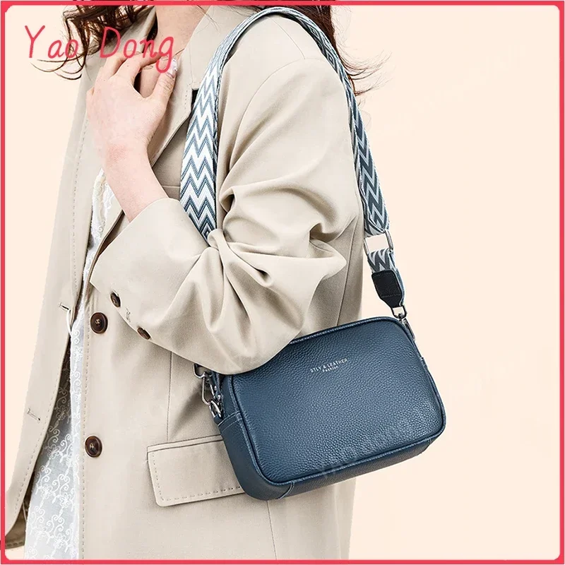 Yao dong sacos de couro das mulheres 2024 novo couro genuíno das mulheres crossbody sacos ombro designer luxo feminino mensageiro bolsa