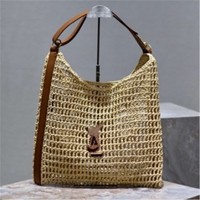 Very Solid Lefei Grass Woven Shoulder Backpack Shopping Bag Lazy Style French Style Mini Soft Polyester Handbag Daily Use
