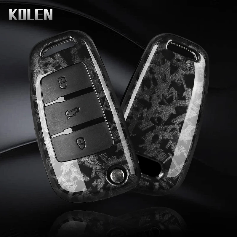 ABS ألياف الكربون حافظة مفاتيح السيارة لأودي A1 A3 A4 8P 8L 8V A5 B6 B7 A6 A7 C5 C6 Q3 Q5 Q7 4F S3 S4 S6 RS3 TT المحمية قذيفة