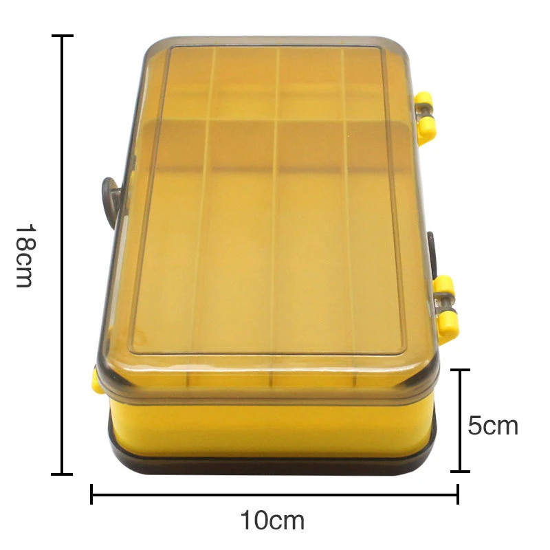 Double Sided Fishing Box Fishing Accessories Lures Hooks Storage Box Fishing Tackle Organizer Box