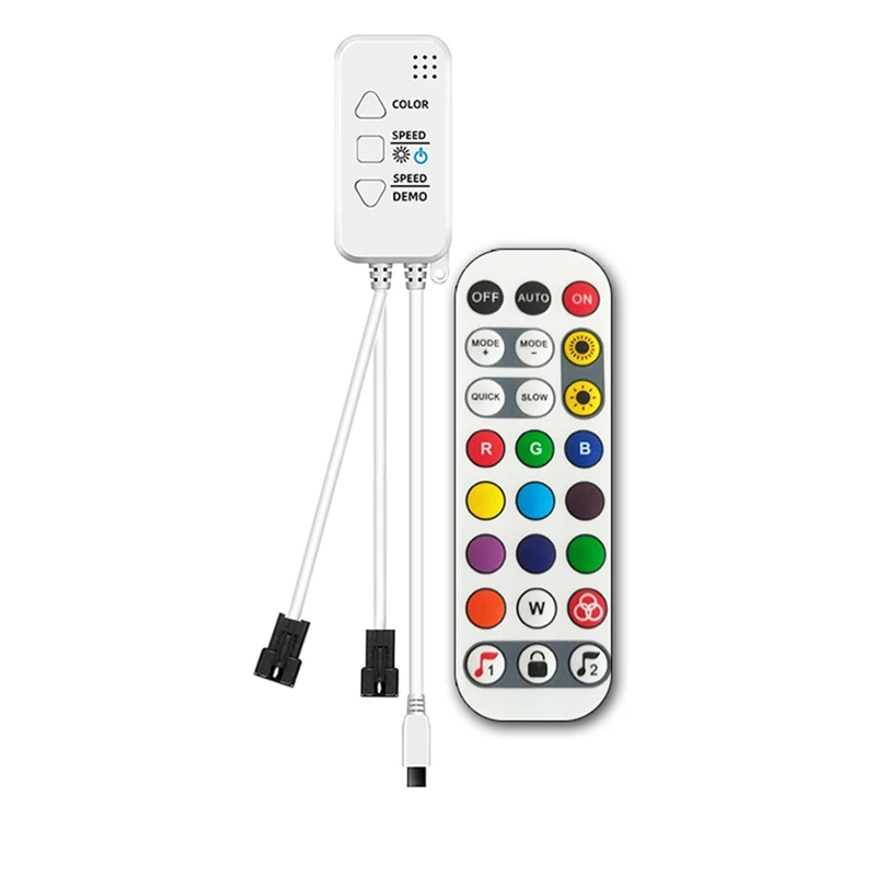 TUYA Addressable Controller With 24Keys Remote Control For RGBIC Smartlife RGBIC LED Strip Controller Chase Effect