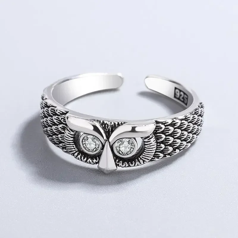 925 Sterling Silver Owl Zircon Woman Rings Wedding Fine Jewelry Best Sellers 2025 Products Party Jewellery