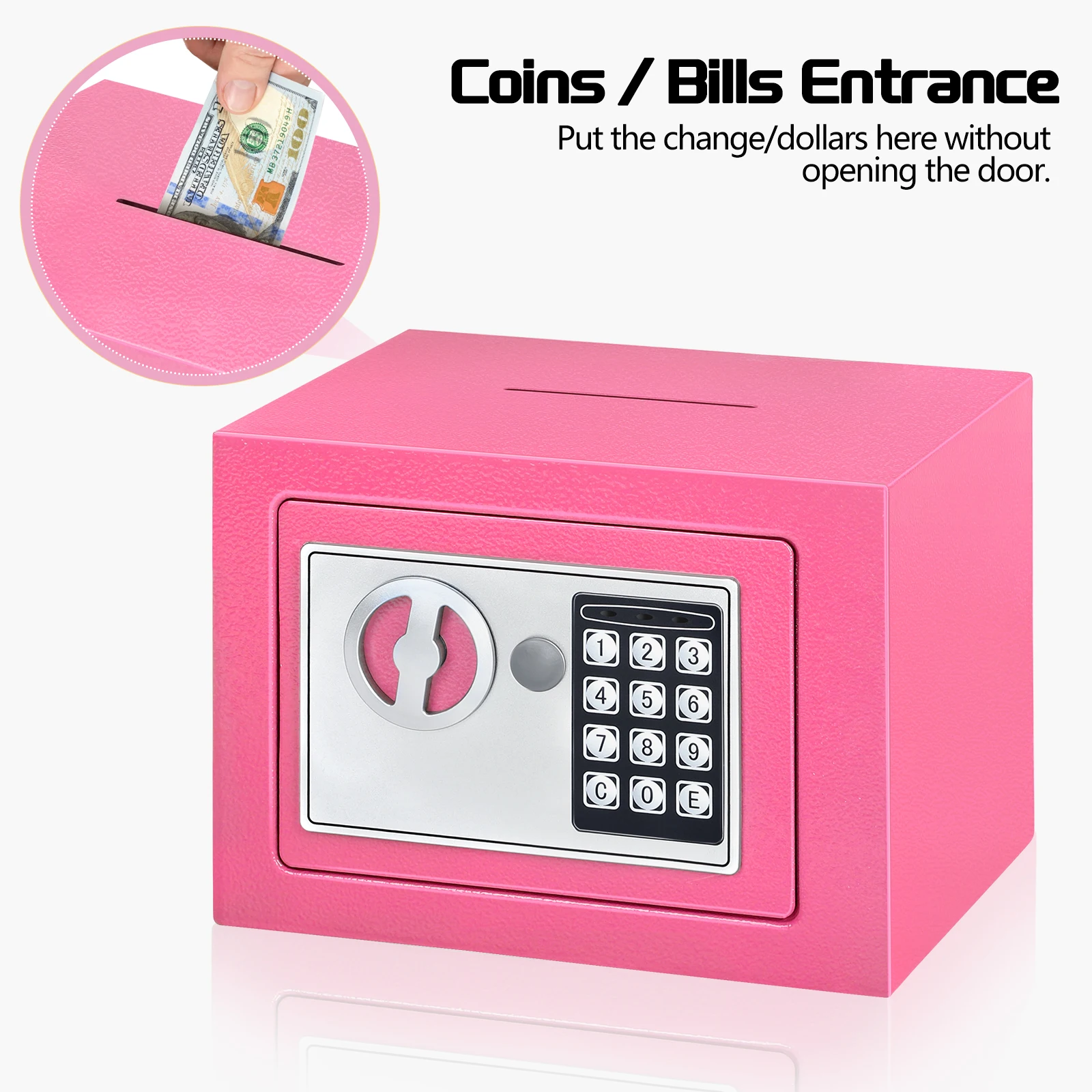 Digital Fireproof Safe with Electronic Lock & Anti-Theft Security for Home Small Cash Storage image 3