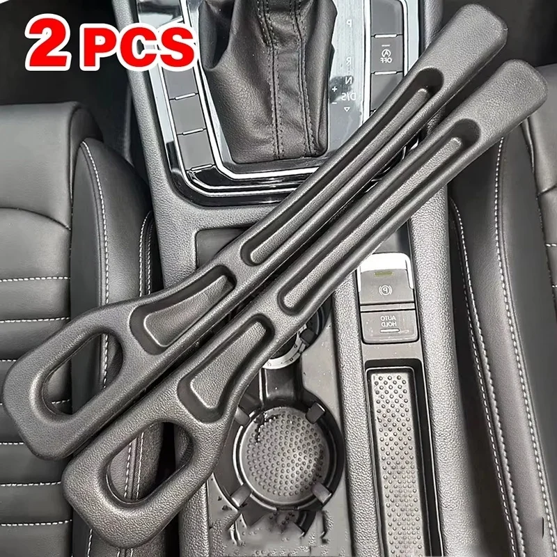 2Pcs/Set Car Seat Gap Filler Organizer Waterproof Seat Gap Plug Strip with 2 Grooves Seat Gap Storage Auto Interior Accessories