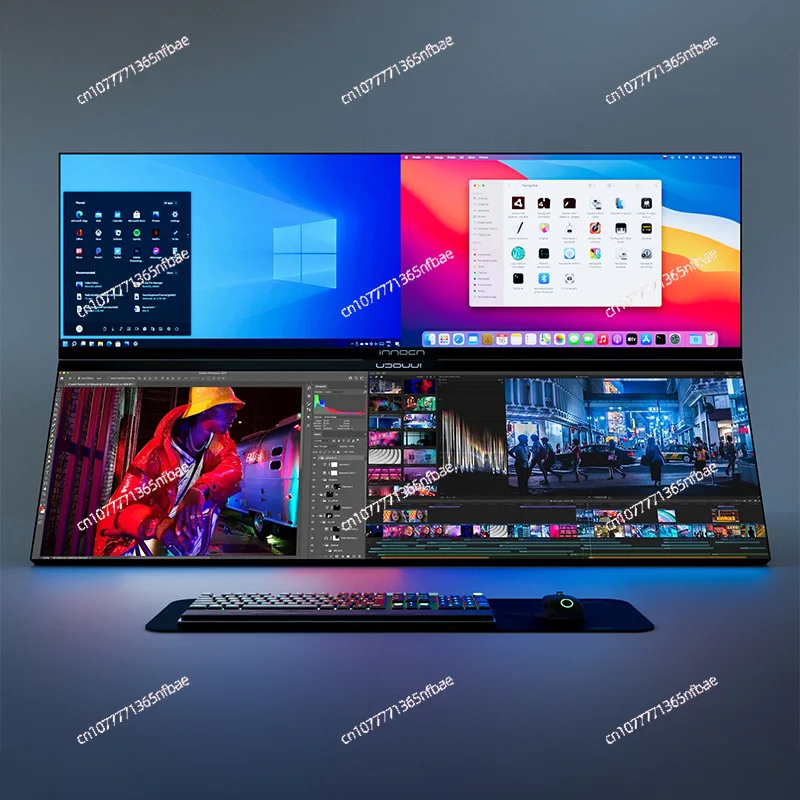 

43,8-дюймовая комбинация верхнего и нижнего экрана, двойной экран с настольным эффектом для киберспорта 44C1G