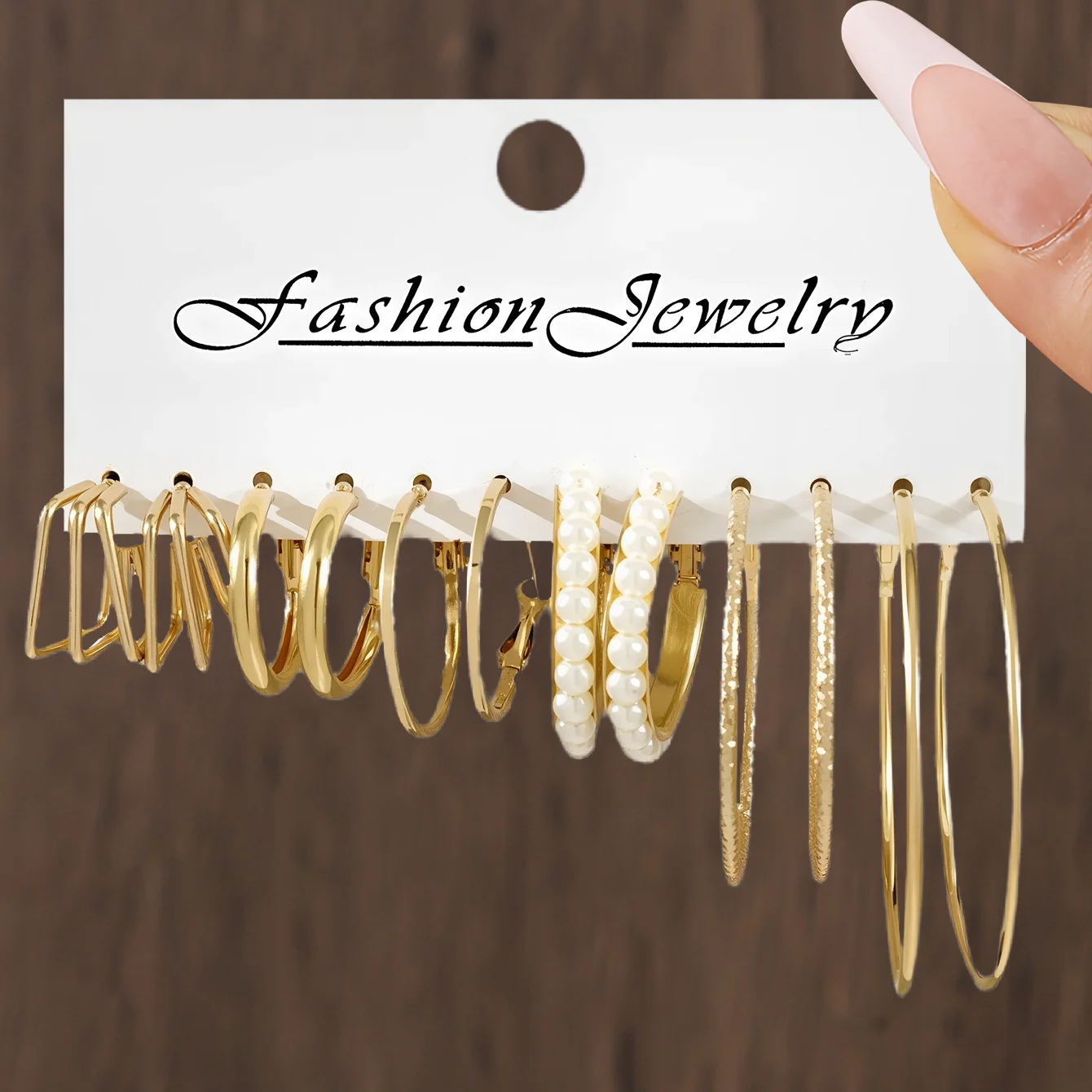 مجموعة أقراط هندسية مربعة الشكل من الاتحاد الأوروبي والولايات المتحدة الأكثر مبيعًا عبر الحدود - أقراط دائرية راقية للنساء #6