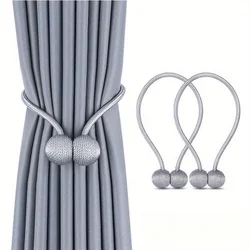 2pcs Magnetic Curtain Tiebacks, Earphone Design Curtain Holdbacks,Bathroom Shower Curtain Accessories,Home Decor Curtain Buckles