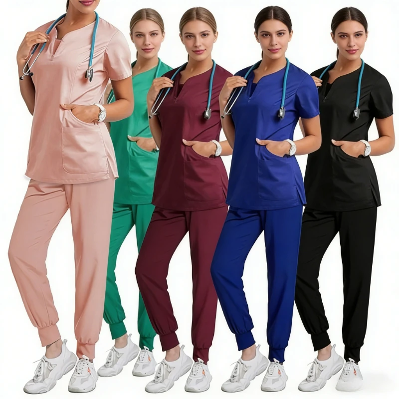 Women's Quick Dry Dental Surgical Scrubs Set Medical Work Uniform for Hospital Clinic Dentists Nurses and Operating Room Staff