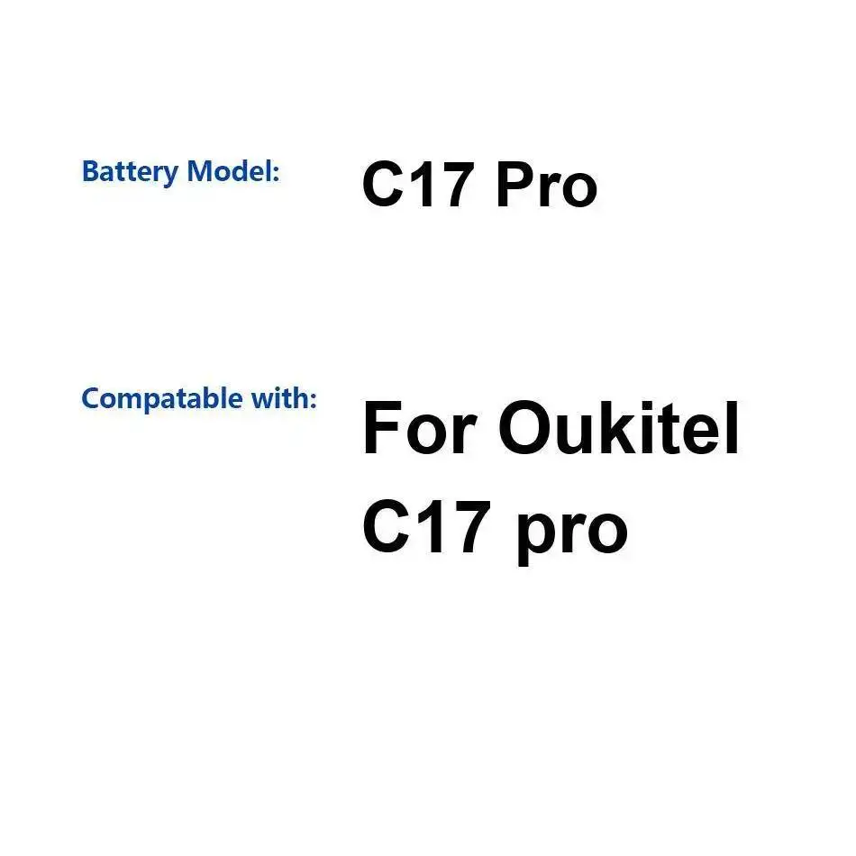 

3900 мАч для аккумулятора мобильного телефона Oukitel C17 Pro, долговечная работа, надежное питание