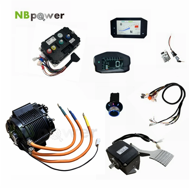 

С коробкой передач 1:2,37 QS165 60H 10KW, двигатель среднего привода для электрического мопеда, велосипеда для бездорожья с контроллером ND721200/ND721000, ножная педаль