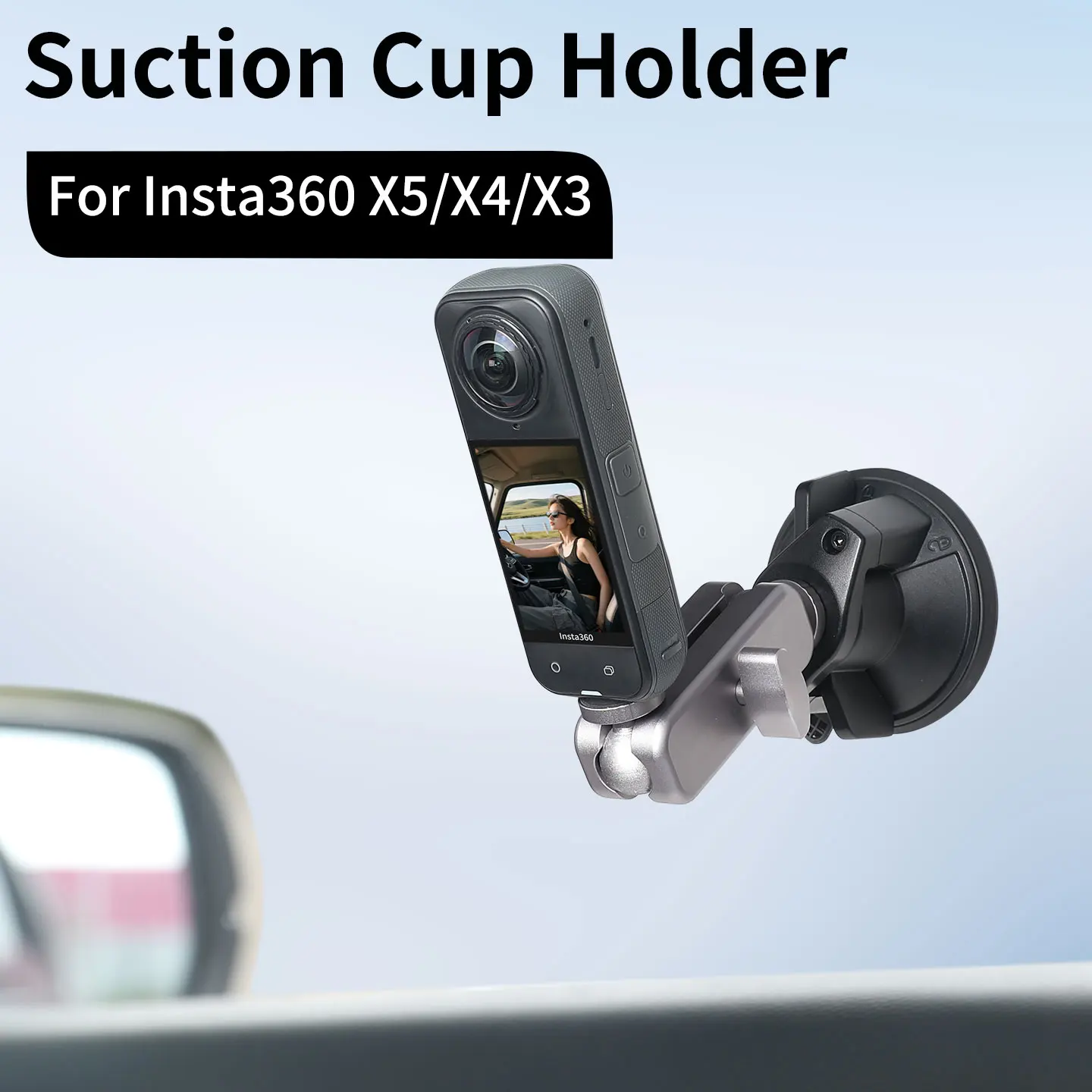 Action Camera Suction Cup for Insta 360 X5 X4 X3 / ONE X2 Accessories Mount Glass Sucker Car Dashboard Suction Cup Mount
