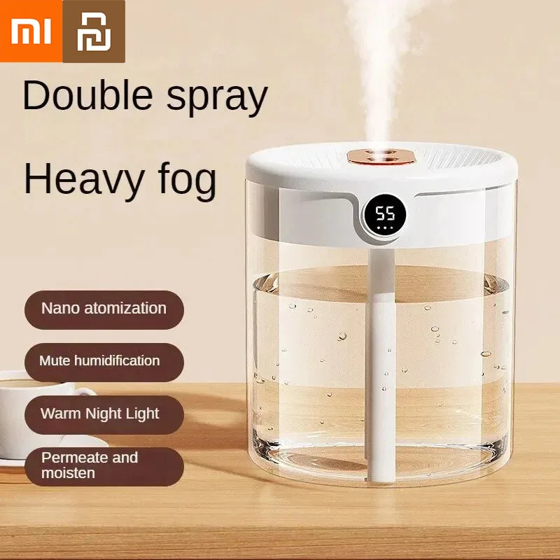 

Xiaomi Youpin Humidifier Double Spray USB Aroma Diffuser With Cool Mist Bedroom Home Digital Display Air Atomization Humidifier