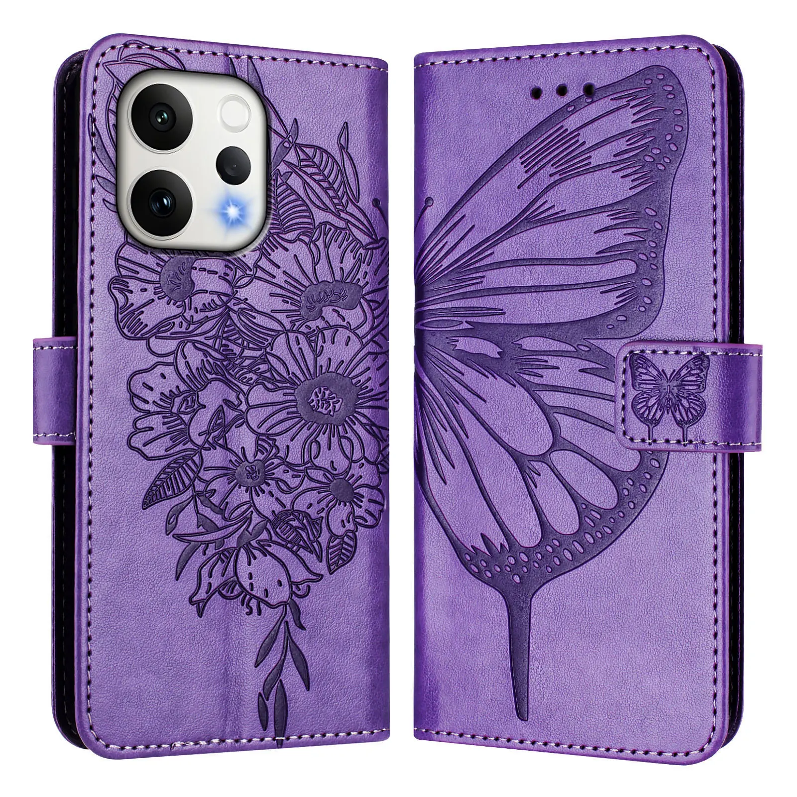 Reno15 Pro Mini Case Flip Etui on For OPPO Reno 15 Pro 15Pro Max Classic Emboss Phone Wallet Leather Cover Reno15Pro Card Slot