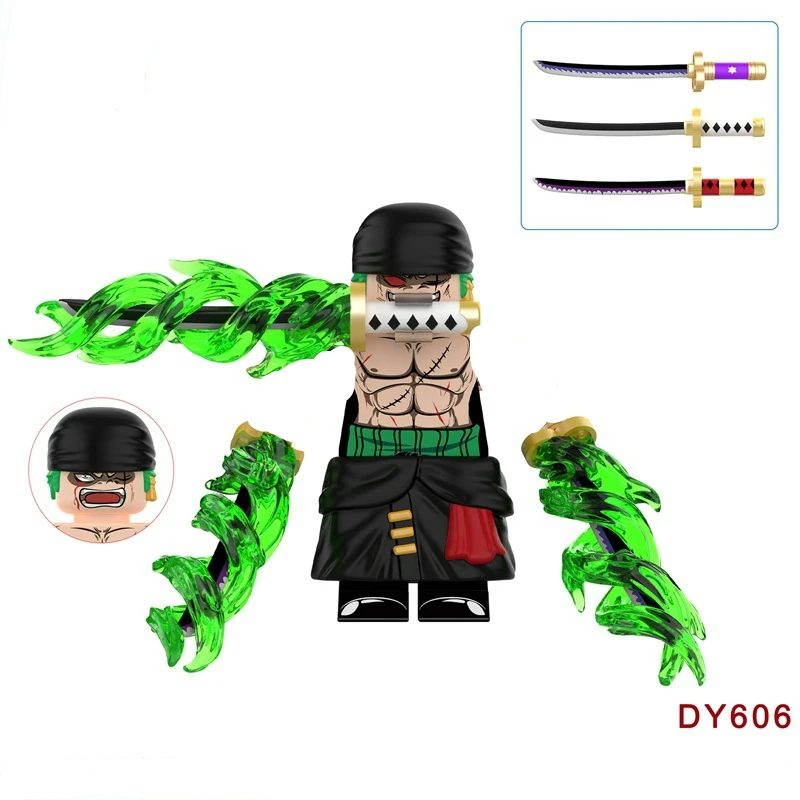 Santusurhu Zoro Sandai Kitetsu Enma Shusui Wado Ichimonji Sabo Anime fichi mattoni bambole Mini Action Toy Figura assemblaggio giocattoli regalo