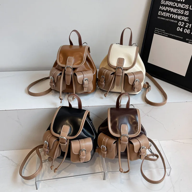 

Autumn and Winter New Backpack Women, Retro Commuter Schoolbag, Exquisite Travel Messenger Bag, Casual Outing