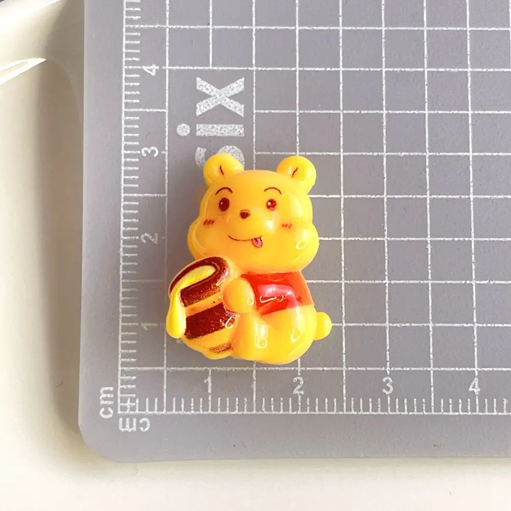 5ชิ้นยางเรซินรูปการ์ตูนวินนี่น่ารักวัสดุงานฝีมือ aksesoris Resin DIY อุปกรณ์ตกแต่งสมุดภาพ