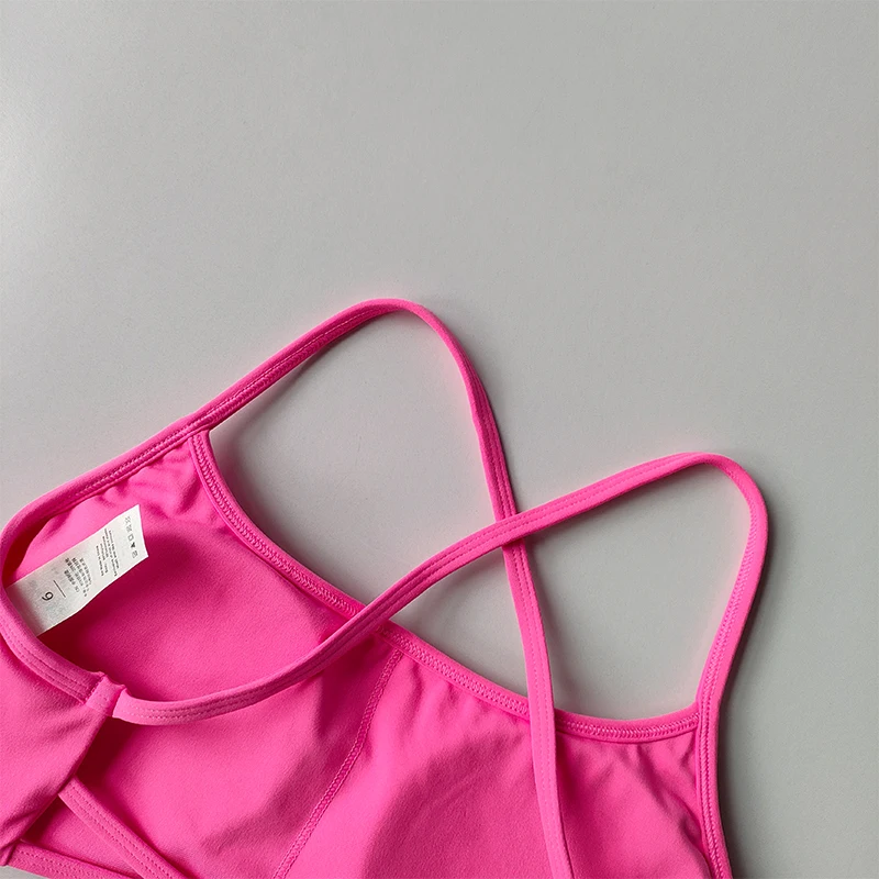Kreuzschöner Rücken-Sport-BH für Damen, schnelltrocknender Fitness-BH mit Brustpolster, sexy, rückenfreier Yoga-Anzug mit Trägern – Detail 17