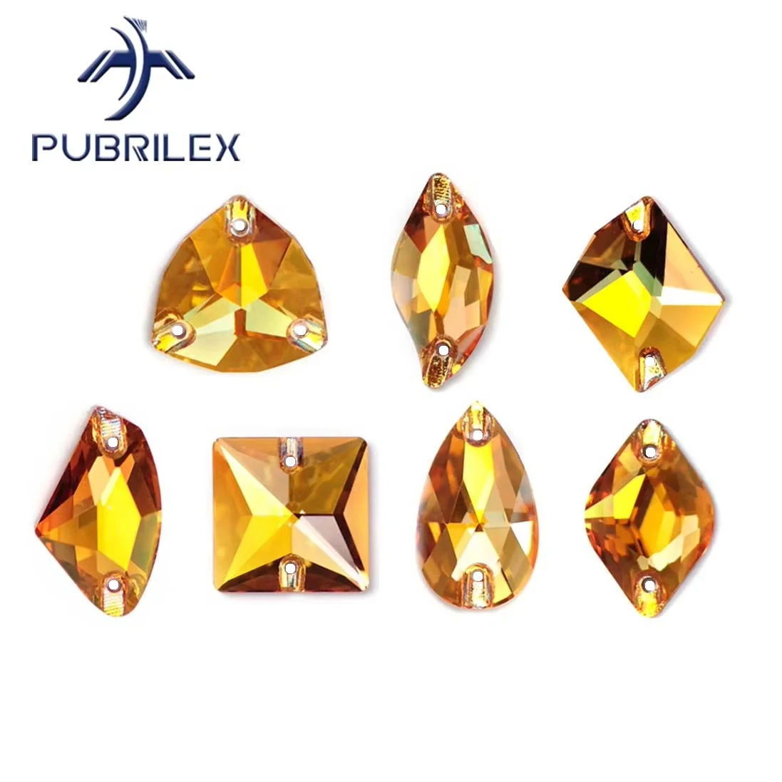 Pubrilex SunShine Alle Formen Aufnähbare Strasssteine Glänzende Glaskristalle Glitzer DIY Nähsteine für Kleidungsdekorationen – Detail 2