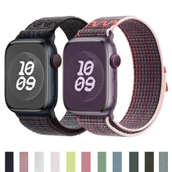 Nylon Strap For Apple Watch Band 44mm Ultra 49mm 40mm 45mm 41mm 42mm watchband sport Bracelet Correa iwatch Series 8 se 7 6 5 4