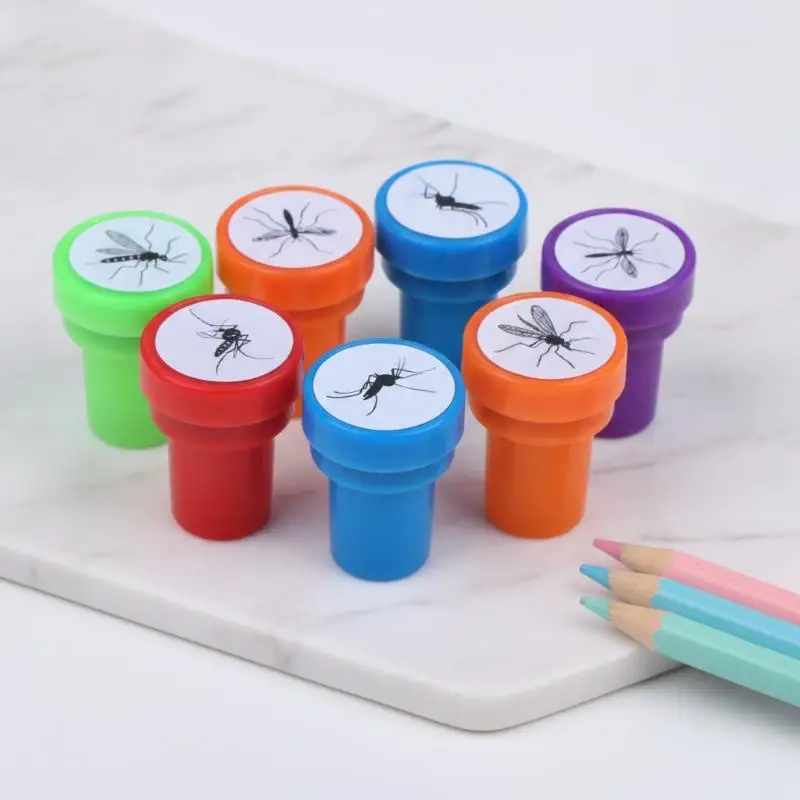 Mosquito Pattern Self Inking Stamps 4Pcs Quick Drying Ink for DIY Scrapbooking Invitation Card Making