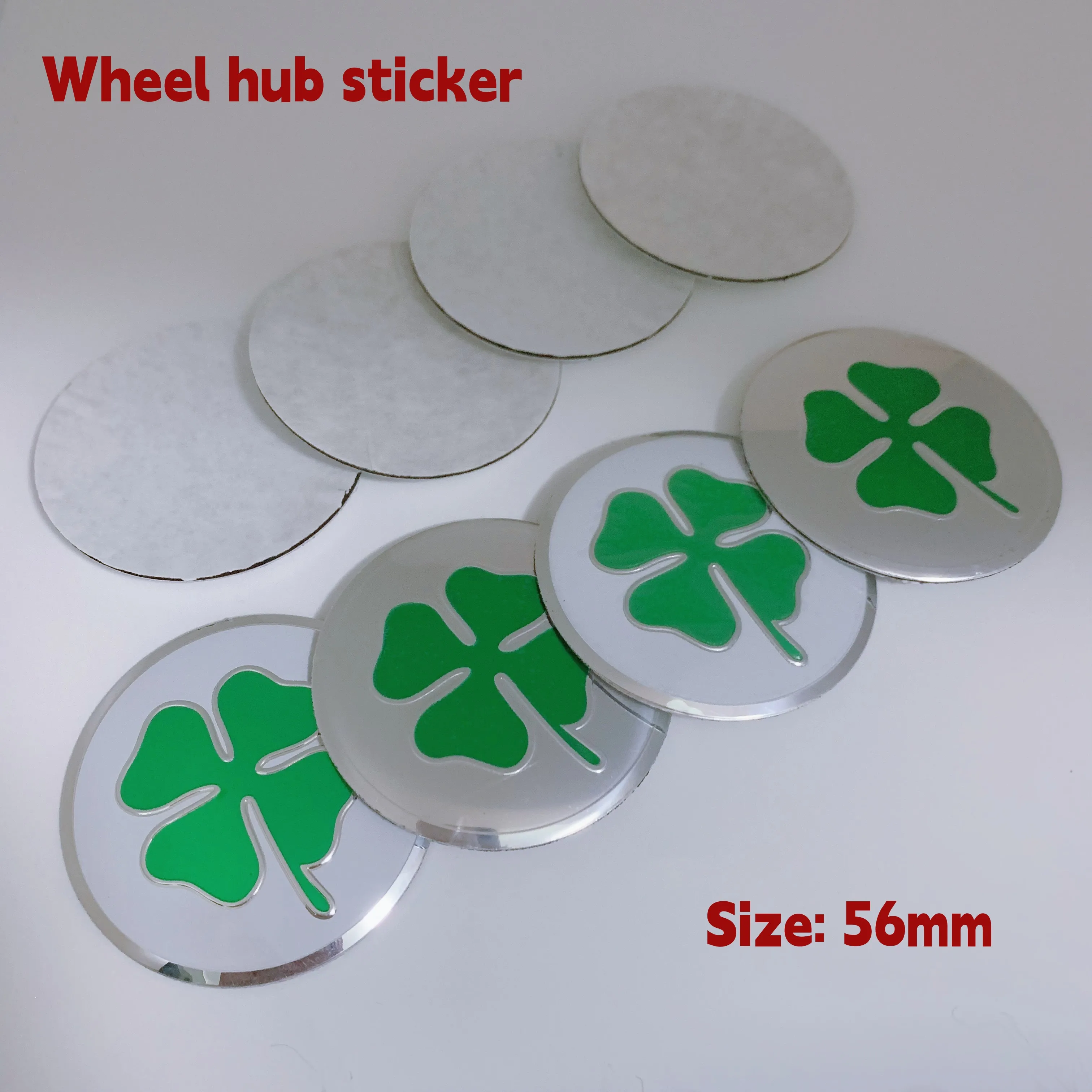 4pcs 56mm60mm Car Sticker for Four Clover 159 156 147 166 Sportiva Stelvio GT Mito Emblem Auto Hub caps Styling Auto Accessories