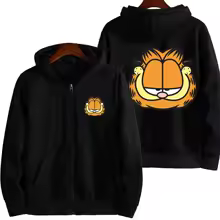 Lazy Garfield Cartoon Zipper Hoodie