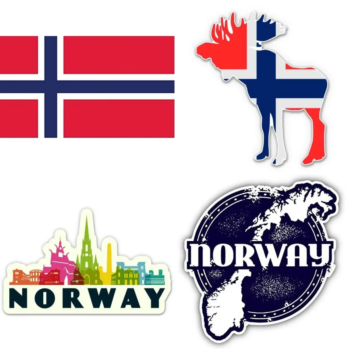 

Norway Flag Vinyl Decal Sticker Decoration for Car Window Bumper Premium Quality Car Accessories