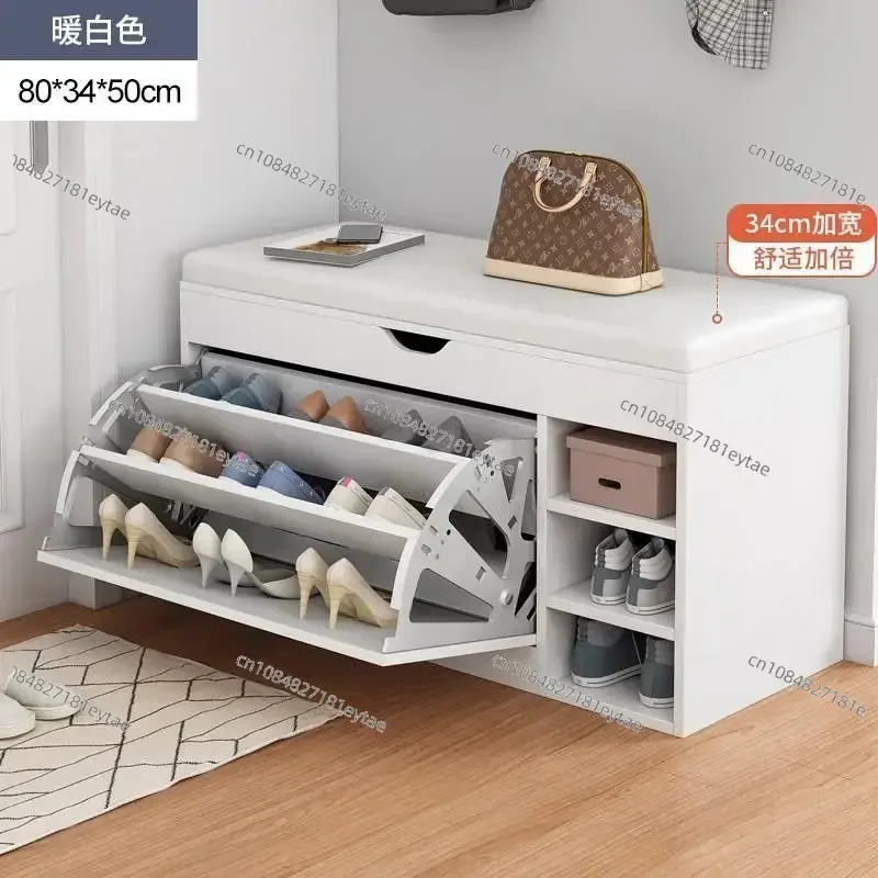 Living Room Modern Shoes Cabinets Storage Entrance Stool Entrance Hall Hallway Bench Organizer White Home Furniture 60/80/100cm