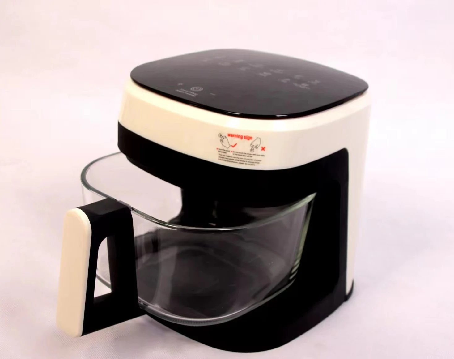 220V NEW DESIGN 1400w 8.5L Family Size  High Borosilicate Glass Inner  Visible Window Digital Touch Screen Display Air Fryer