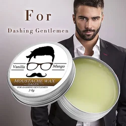3pcs Natural Beard Balm Men Beard Oil Wax Product Conditioner Organic Ingredients Mustache Moisturizing Moustache Wax