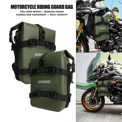 Imagen 2 del producto Bolsa Impermeable SOYAVISION para Yamaha Tenere 700, Honda NC750X, CB500X, Bolsa para Barra Protectora Lateral de Motocicleta, Bolsa de Almacenamiento de Herramientas