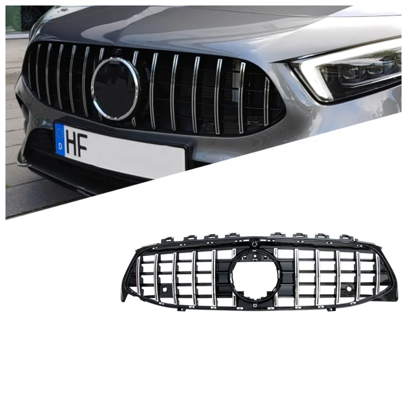 GT style front grille for mercedes CLA Class 2020+ ABS sport car styling W118 C118 front bumper grill