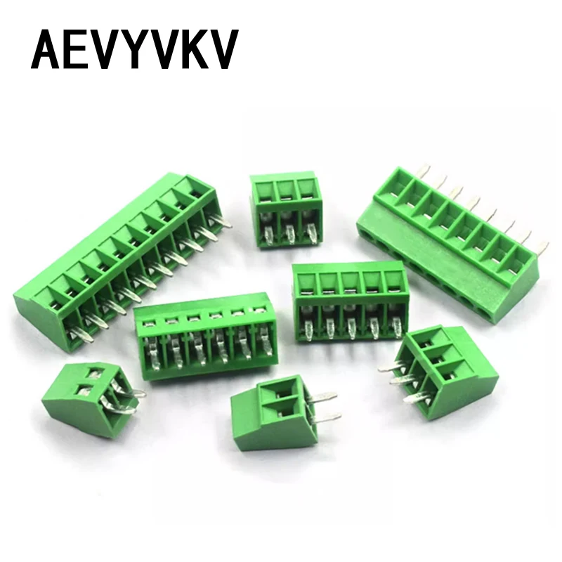 5Pcs KF128 2.54mm PCB Mini Screw Terminal Blocks Connector for Wires KF128-2.54 2P 3P 4P 5P 6P 7P 8P 9P 10P 12P Terminal Blocks