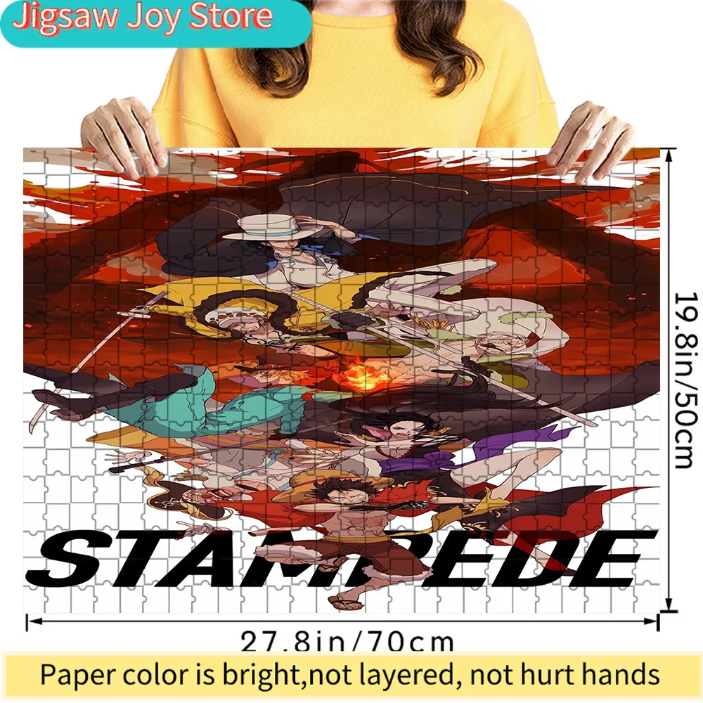 

One Piece Stampede Movie Character Collage Paper Jigsaw Puzzle, Dynamic Anime Pirate Crew Artwork Paper Puzzle, High Definition