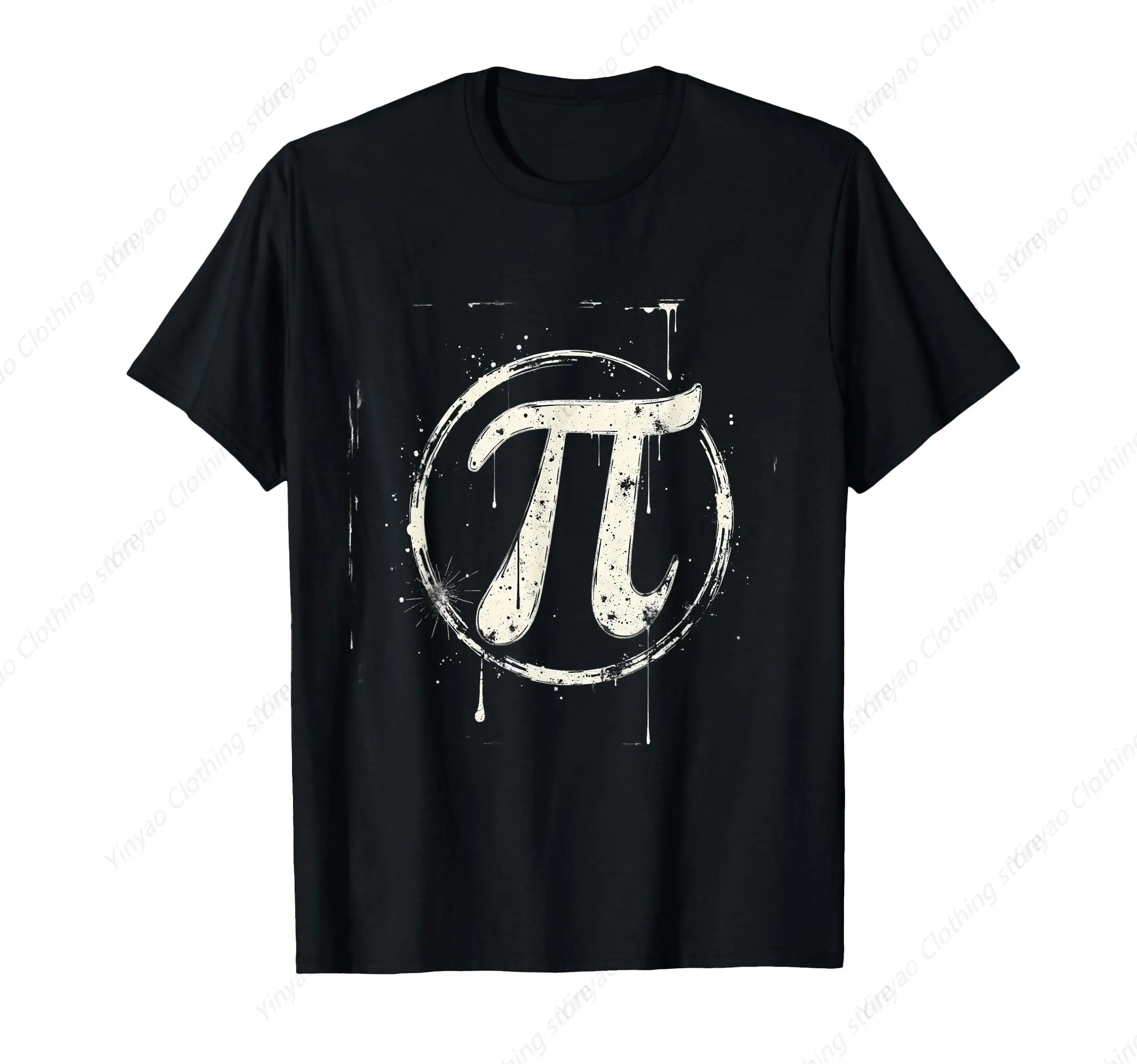 

Pi Symbol Universe Unlimited Math Enthusiast T-shirt Fun Printed Fashion Men's Shirt Cotton Short Sleeve