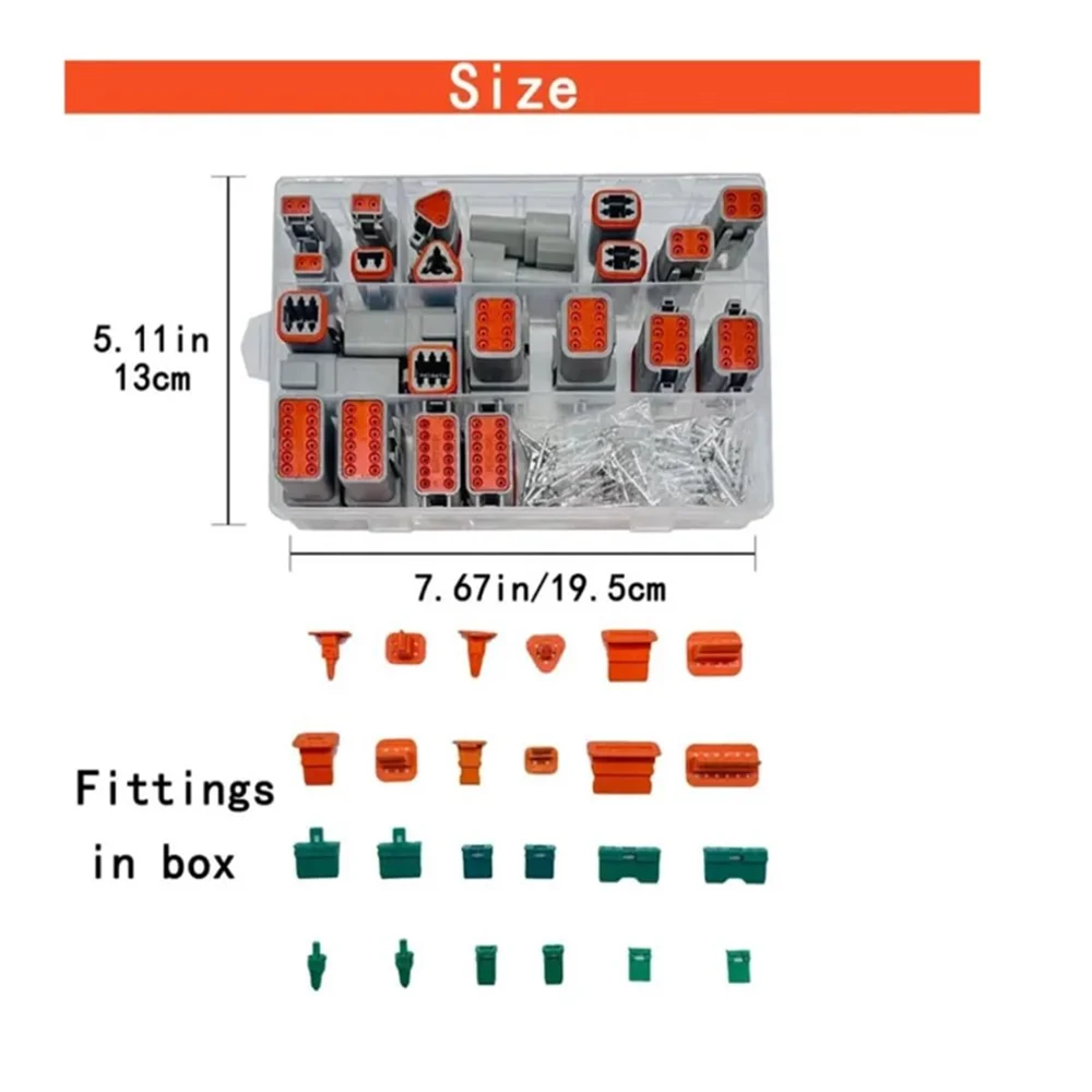 188/180pcs Deutsch DT Series Connector Assortment, Size 16 Stamped Contacts Waterproof Automotive Electrical Connectors ﻿