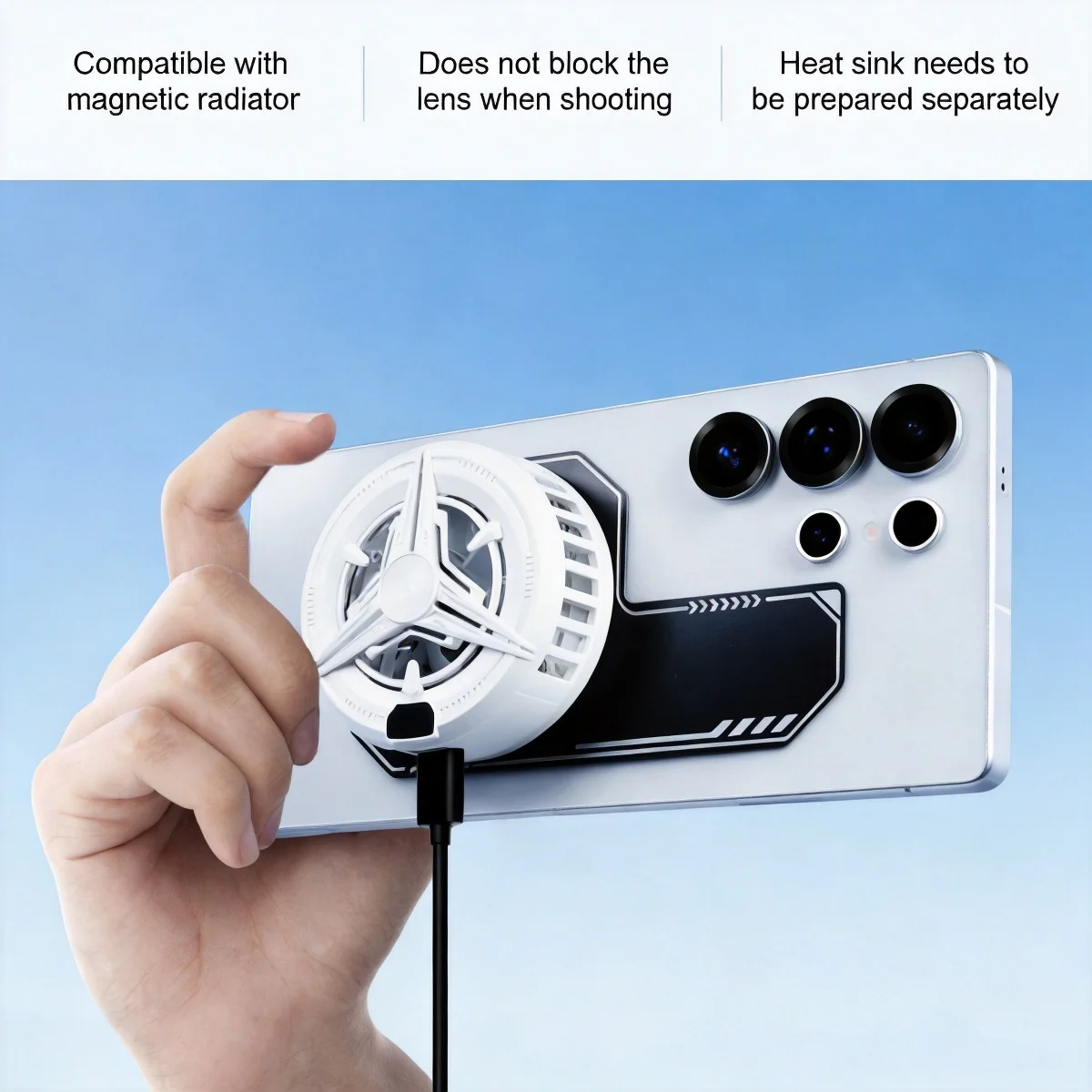 Magnetic Semiconductor Cooling Plate Heat Sink Expend for Cooling Fans Gaming Cell Phone Cooler Radiator Radiating Sticker