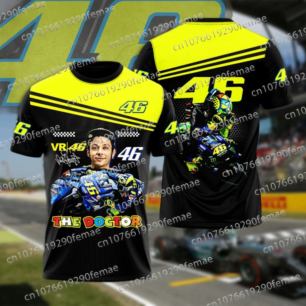 Latest Hot Selling 46 Motorcycle Racing Player Rosie 3D Printed GP Racing Fan T-shirt for Daily Casual Comfort Top