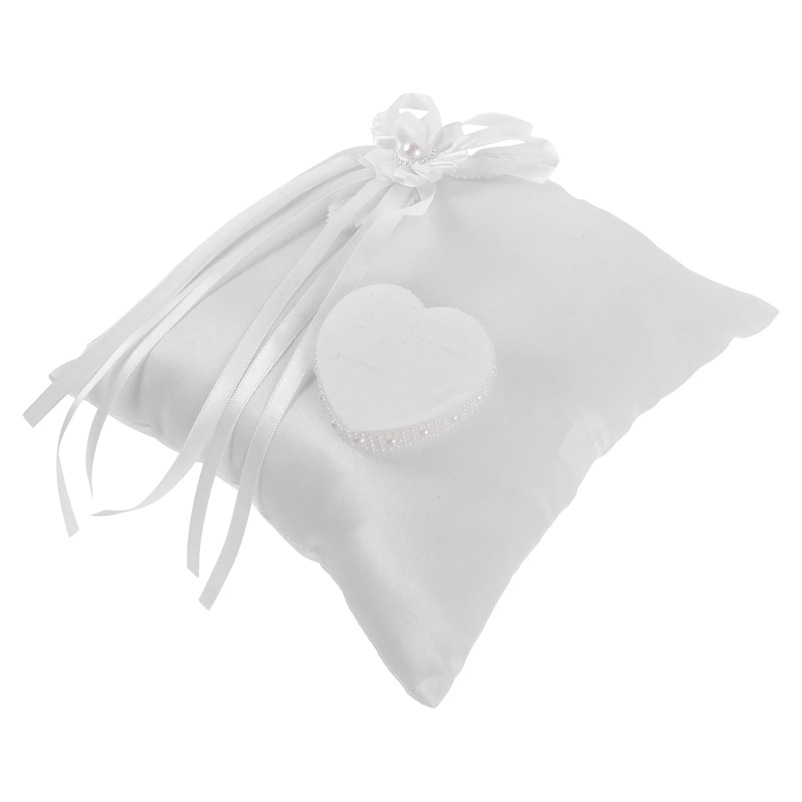 وسادة خاتم زفاف مدمجة على شكل زهور تضيف ذاكرة دائمة إلى وسادة حامل حلقة مربعة أنيقة لعيد الزفاف #6