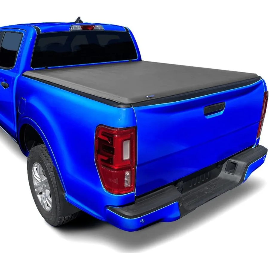

T1 Soft Rollup Truck Bed Tonneau Cover for 20242025 Ranger 5' 61 Bed Weatherproof and Easy Installation Secure Fit with Lockab
