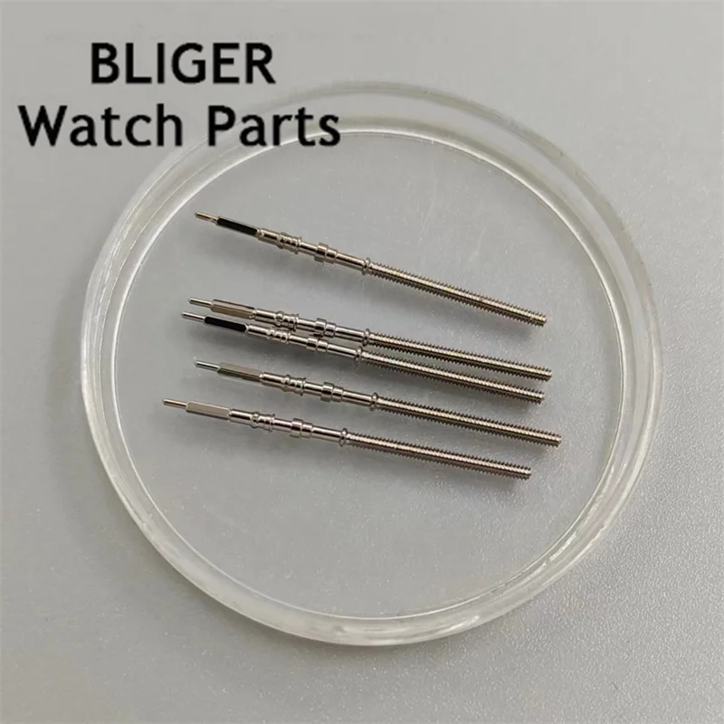BLIGER подходит для часов серии NH, стальной стержень стержня с короной, детали для часов FIitNH35 NH36 NH38 NH39