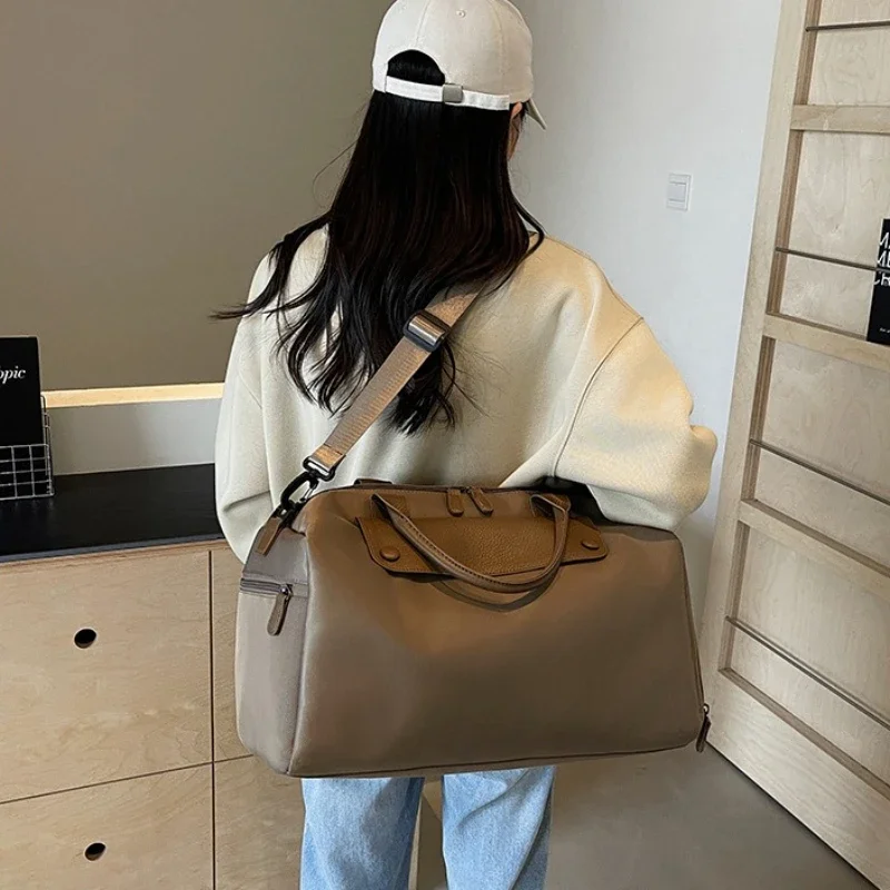 Women Waterproof Sports Gym Duffle Bags Multifunction Dry Wet Separation Bags Fitness Training Yoga Shoulder Bag with Shoe Bag